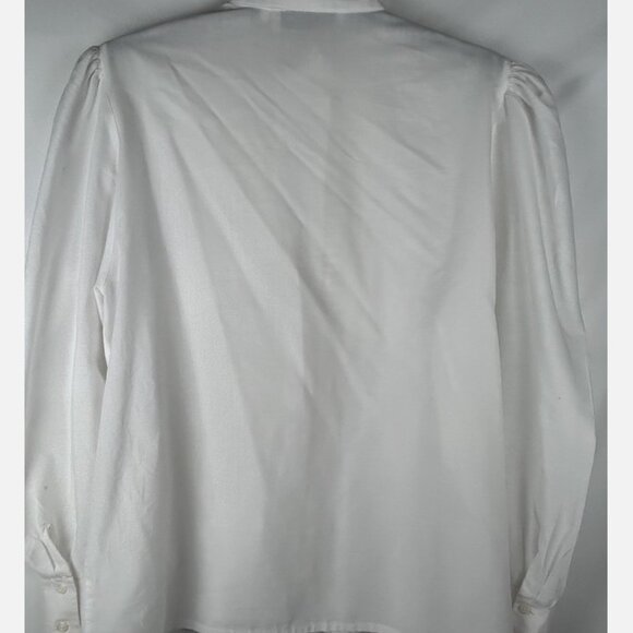 Vtg Alphorn Trachten White Eyelet Button Front Blouse Womens 44 L German Swiss - Picture 3 of 6